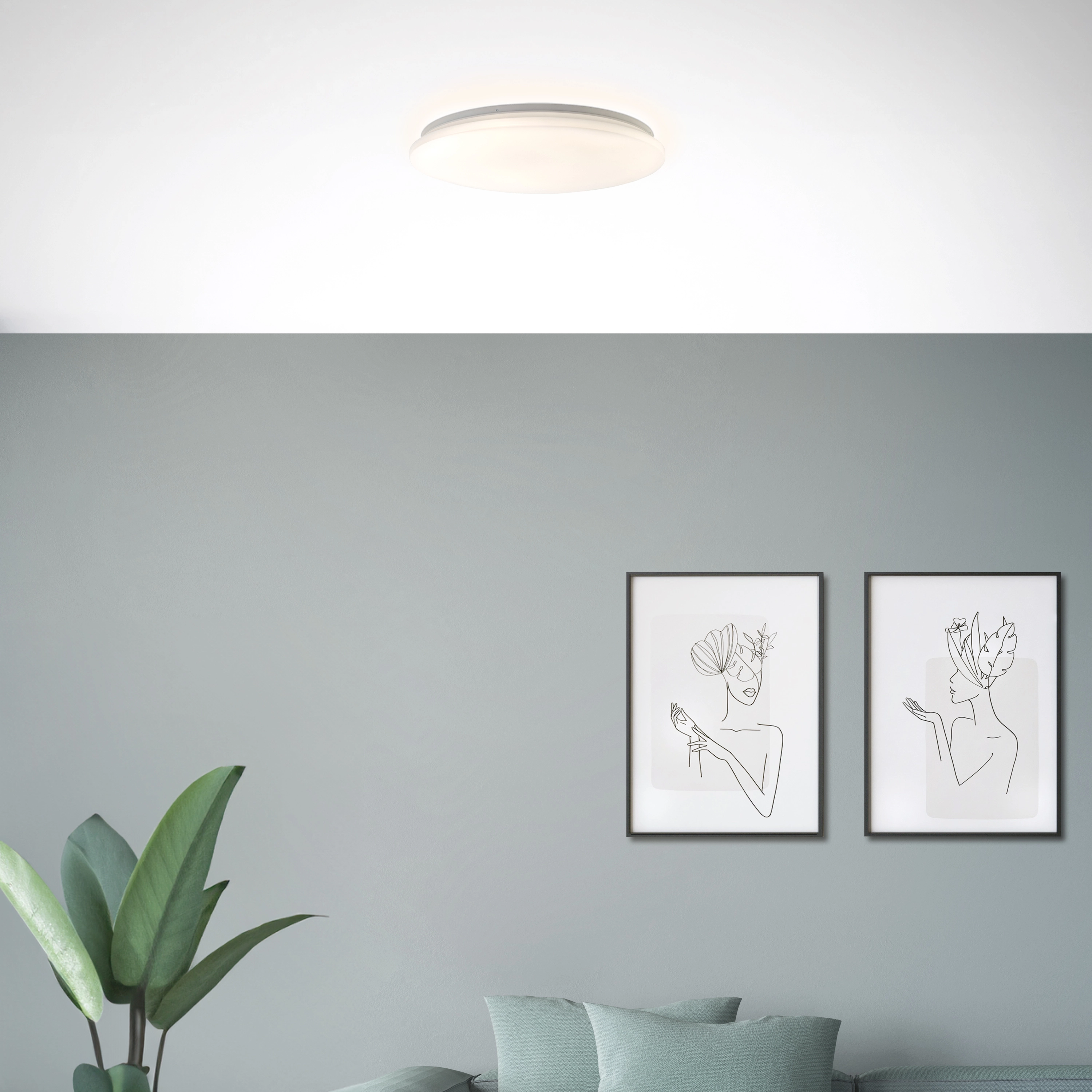Ø Weiß LED-Deckenleuchte OBI Tribola bei 48,5 Brilliant cm