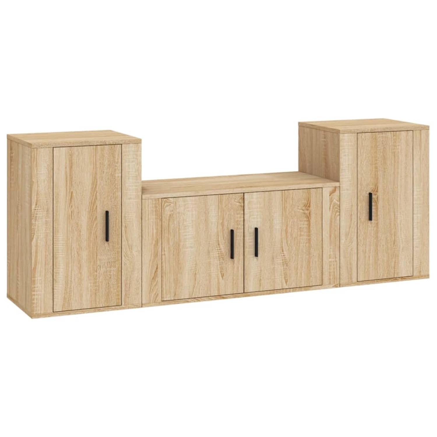 vidaXL 3-Tlg TV-Schrank-Set Sonoma-Eiche Holzwerkstoff 3188505