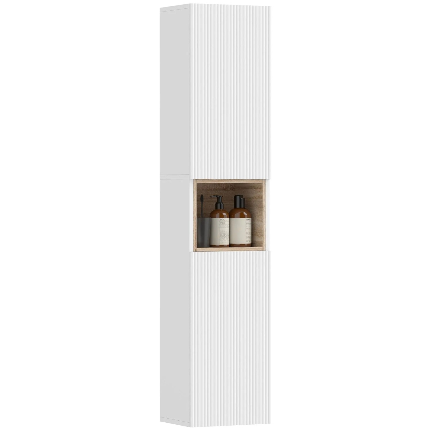 HOMCOM-Badezimmerschrank-30L x 24B x 140H cm