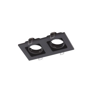 Lindby Thorid 10017618 Modern in Schwarz aus Metall 2-flammig GU10 Wohnzimmerleuchte