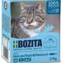 Bozita Katzen-Nassfutter Makrele im Gelee, 370g Packung mit Katzenbild.