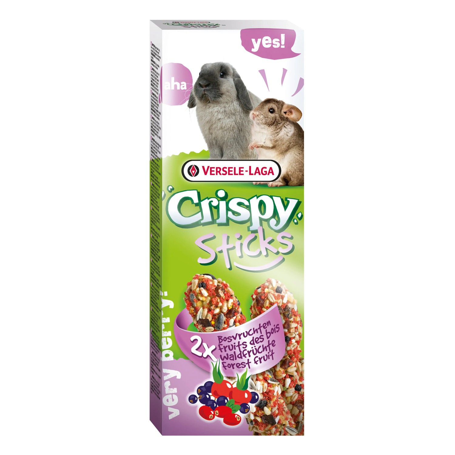 Versele-Laga Crispy Sticks Kaninchen-Chinchillas Waldfrüchte 2 Stück