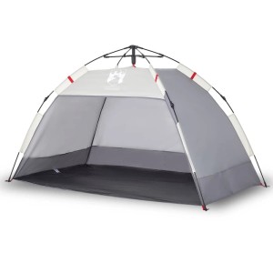 vidaXL Strandzelt 2 Personen Grau Quick Release Wasserdicht 4005295