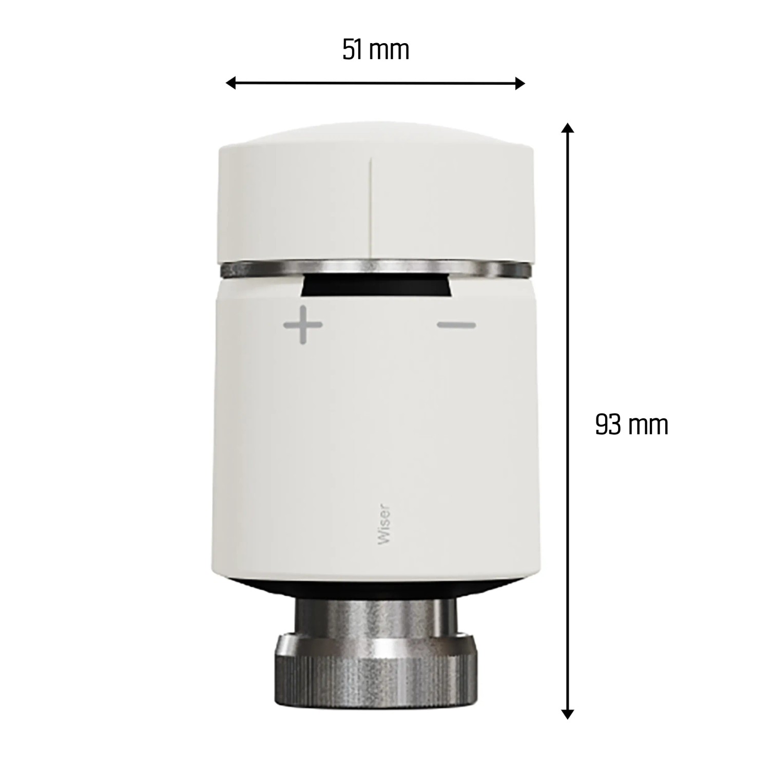 Schneider Electric Wiser Heizkörperthermostat, weiß, zur Hausautomation. Smart Home Heizungssteuerung.