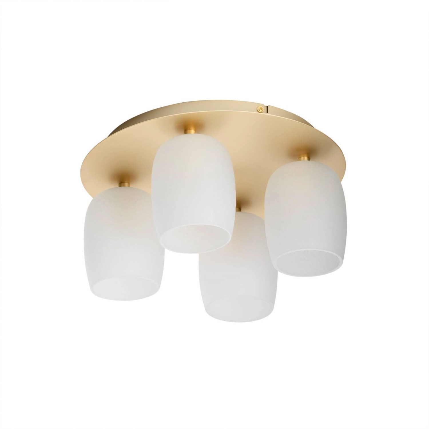 Lucande Deckenlampe Taylan 9639756 Design Modern in Gold Messing aus Metall 4-flammig G9 Wohnzimmerleuchte