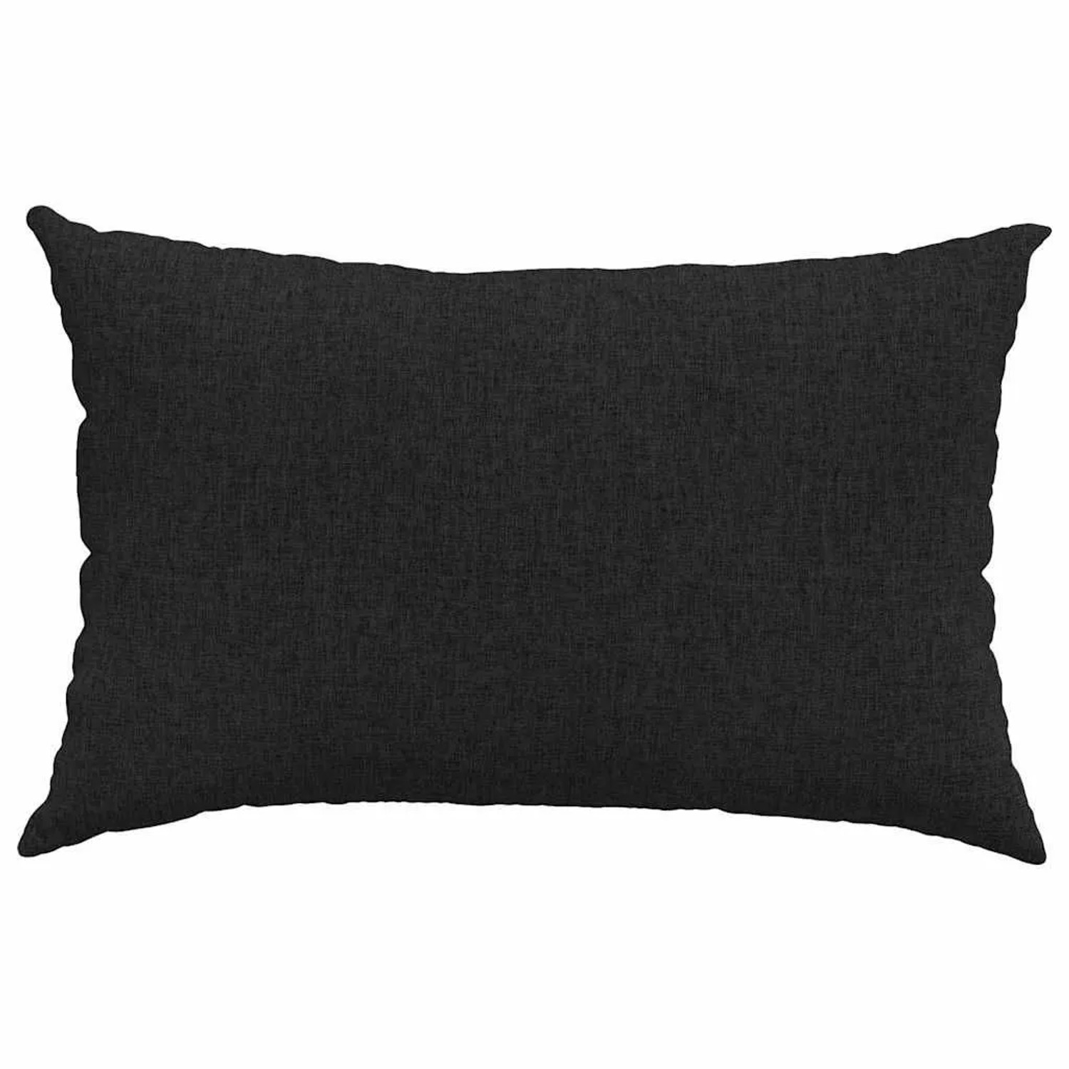 Rechteckiges, schwarzes Sofakissen (60x40 cm) aus Stoff, vidaXL. Ideal als Deko-Kissen.