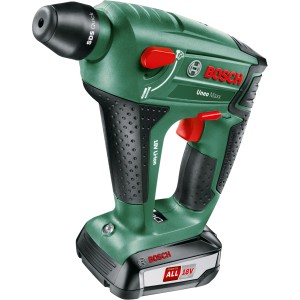 Bosch Uneo Maxx Akku-Bohrhammer 18V mit Akku und Ladegerät, grün.