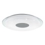 Weiße Eglo LED-Deckenleuchte Lanciano-Z mit transparentem Ring und Sternenmuster, Ø 56 cm.