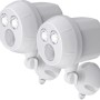 2er-Pack Mr. Beams LED-Außenstrahler MB380, batteriebetrieben, mit Bewegungsmelder, weiß.