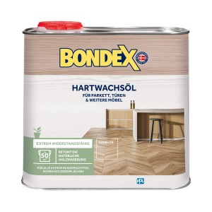 Dose Bondex Hartwachs-Öl Transparent 2,5l für Holzoberflächen.