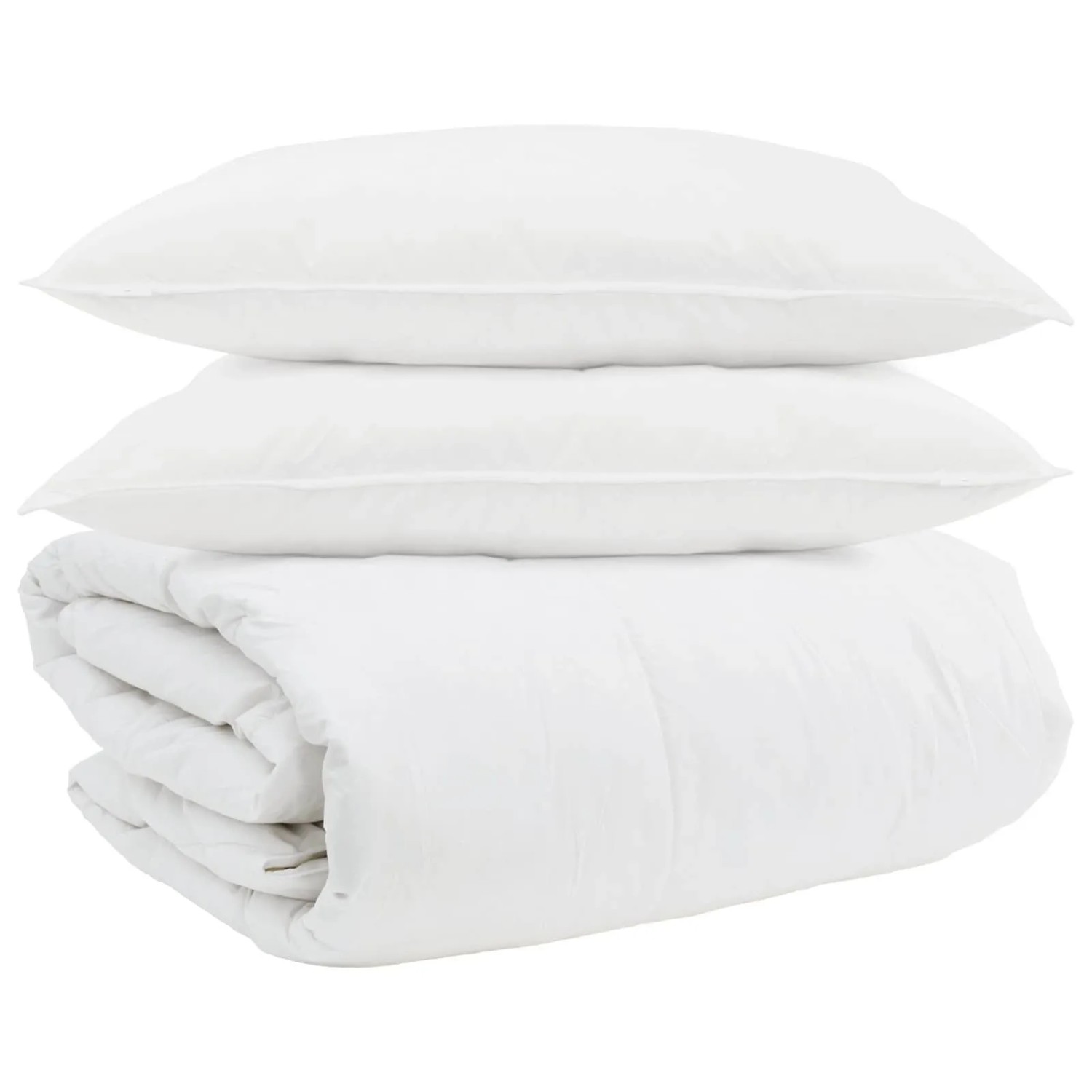 vidaXL Bettdecken Set mit Kissen 3-Tlg Weiß Daunenfeder 3377164