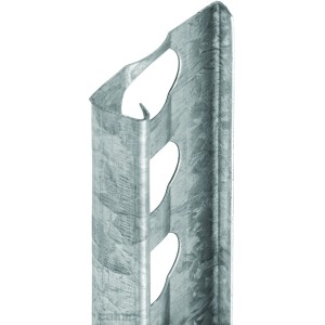 Detailaufnahme Putzabschlussprofil, 10 mm x 2500 mm, aus Metall für Innenputz.