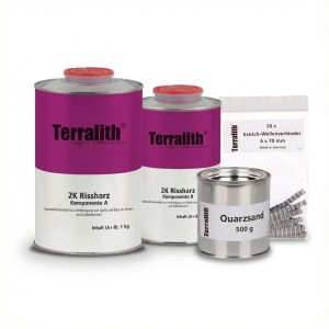 Terralith Rissharz + Esstrichklammern 30 St. + Quarzsand 2 kg