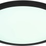 Schwarze, runde LED-Deckenleuchte Sapana mit Farbwechsel (CCT, RGB), dimmbar.
