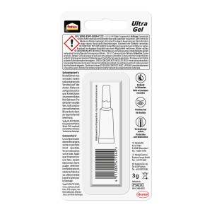 Pattex Ultra Gel Sekundenkleber 3g Tube, flexibler Alleskleber für Sofortreparaturen.