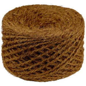Baumbindeband aus Kokosfaser, 100 m, ca. 4,5 mm stark, 2-fach gewickelt.