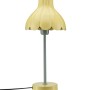 PR Home Wera Tischleuchte: Gelbe Innenleuchte im skandinavischen Design mit goldenem Lampenschirm.