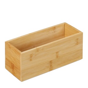 Relaxdays Ordnungsbox Bambus Natur 9,5 cm x 23 cm x 9 cm 0,3 kg