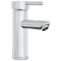 Glänzender, verchromter Einhebel-Waschtischarmatur für Einbauwaschbecken, modernes Design.