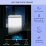 Weiße Klarstein Iceblock Klimaanlage im Schlafzimmer mit Nachtmodus und Fernbedienung.