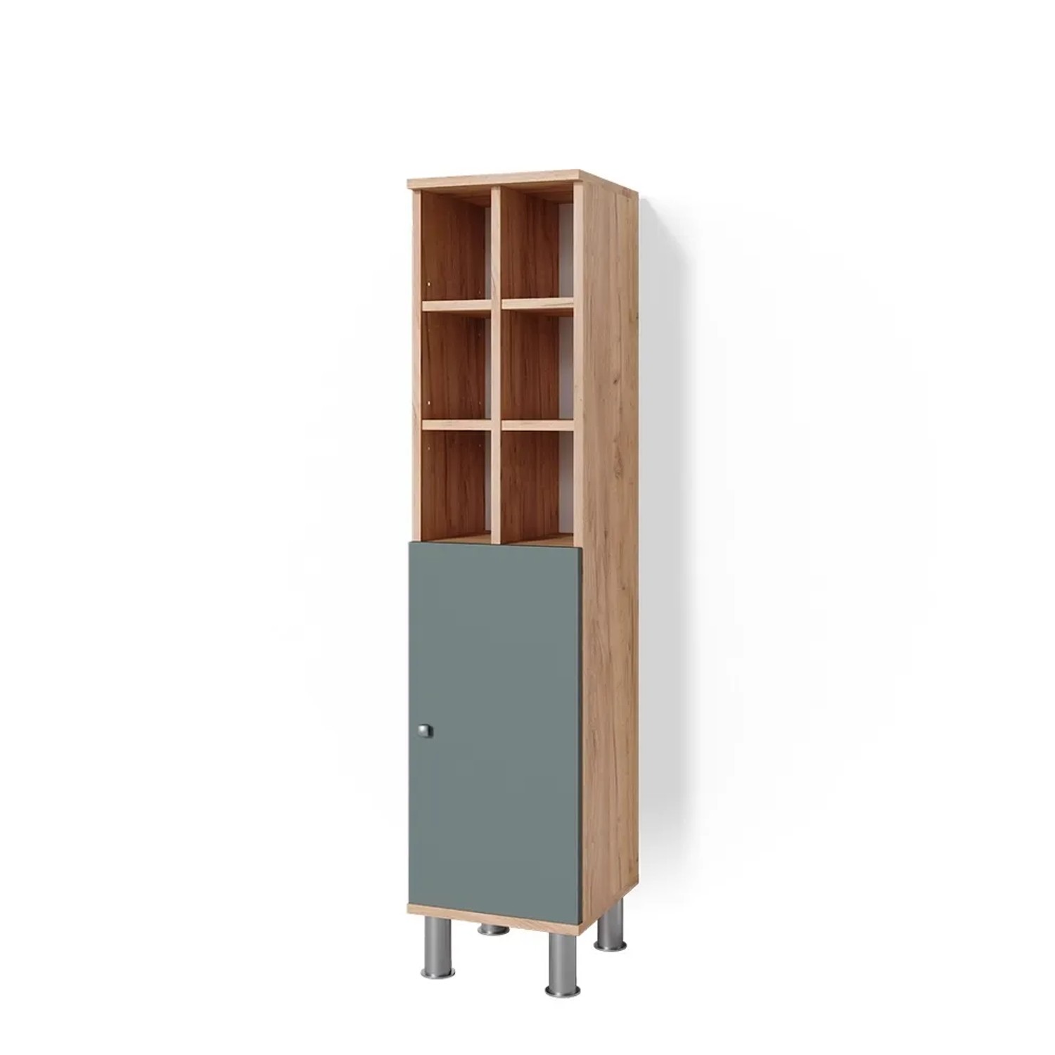 Vicco Midischrank Fynn Grün 30 x 131 Große Tür