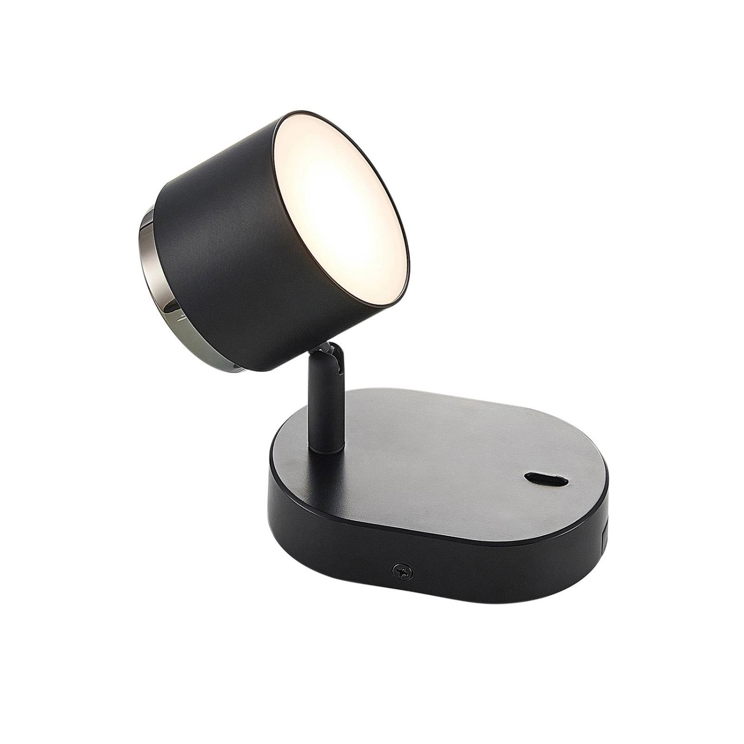 Lindby LED Deckenlampe Marrie 9643092 Modern in Schwarz aus Aluminium 1-flammig Wohnzimmerleuchte