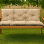Setgarden Light Outdoor Kissen Bankauflage 100x50x40cm Kissen Für 2-Sitzer Bänke 1tlg Beige_4