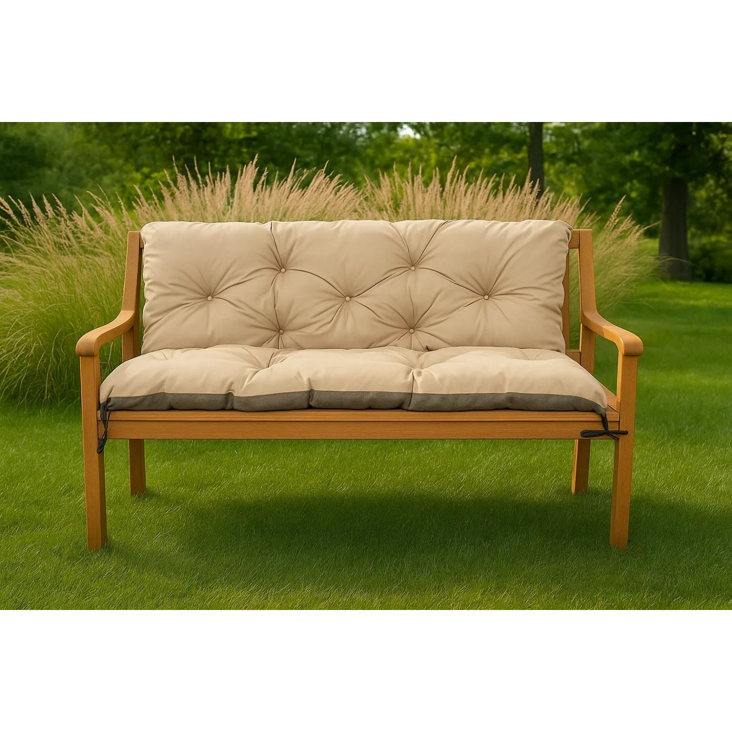 Setgarden Light Outdoor Kissen Bankauflage 100x50x40cm Kissen Für 2-Sitzer Bänke 1tlg Beige_4