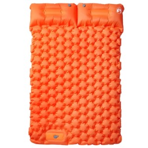 vidaXL Doppel-Isomatte mit Kissen Selbstaufblasend Orange 4007100