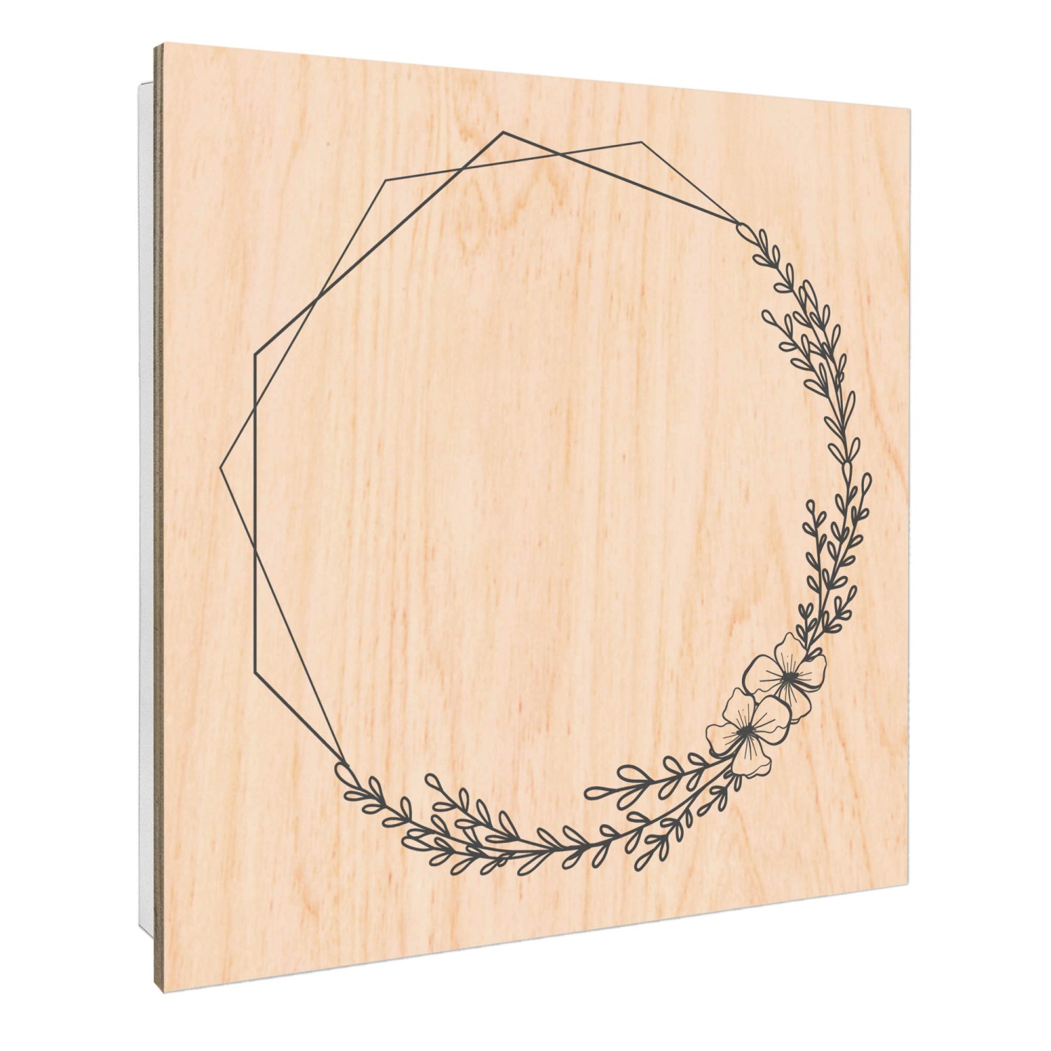 Banjado Großer Schlüsselbox Holz 30x30cm Weiß Scharnier Rechts 50 Haken Sch günstig online kaufen