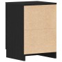 vidaXL Nachttisch (2 Stk.) in Schwarz Eiche, Holzwerkstoff, 38x35x55 cm.