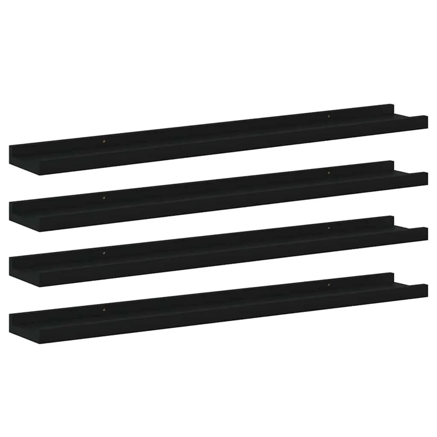 vidaXL Wandregale 4 Stk Schwarz 80x9x3 cm 326669