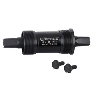 Force 4-Kant Tretlager Stahl, BSA Gewinde, 122,5 mm Länge. Fahrrad Ersatzteil.