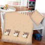 Bestlivings Kinderbettwäsche mit Bär und Sternen, 100x135 cm & 40x60 cm im Babybett.