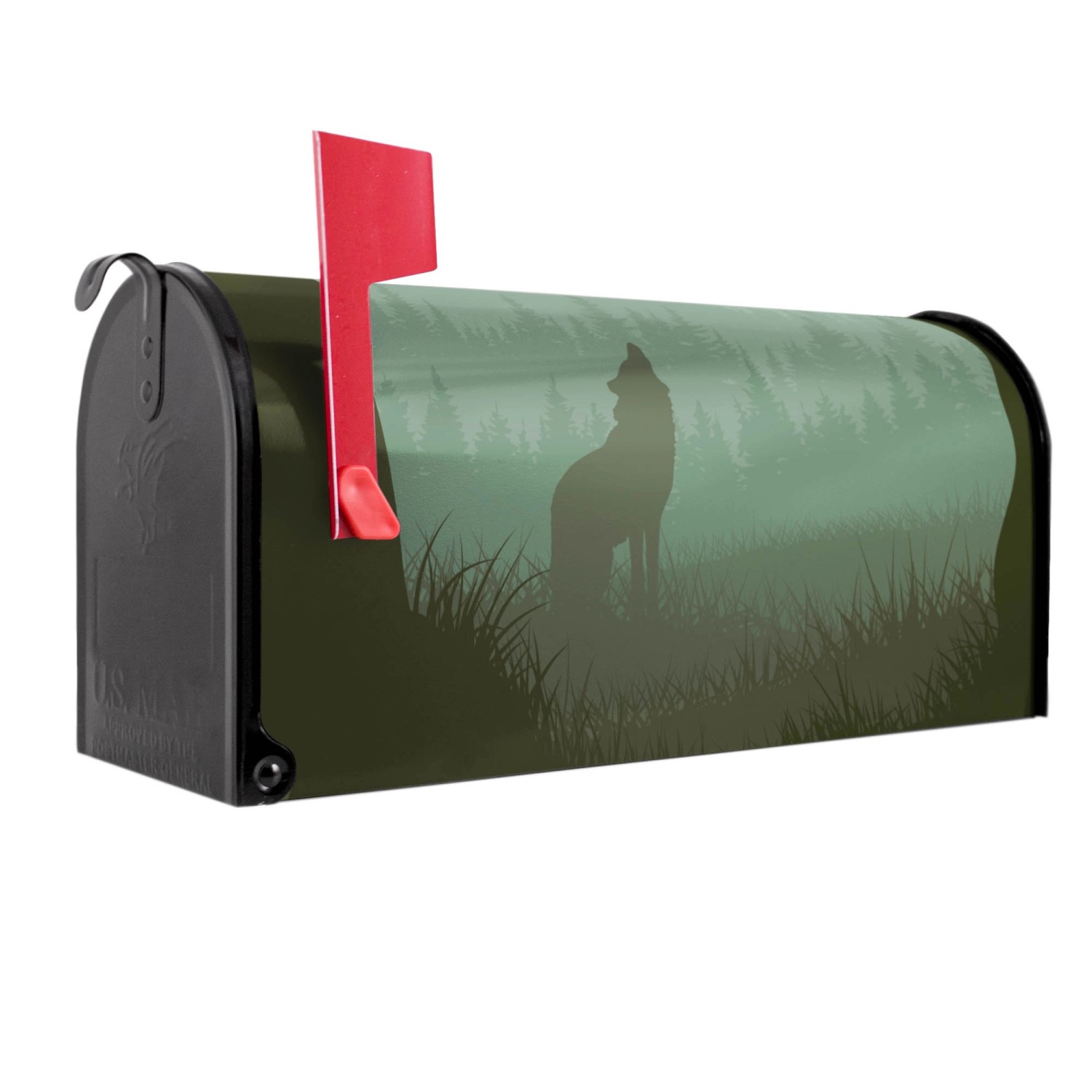 Banjado Amerikanischer Briefkasten Schwarz 48x22x16cm US Mailbox Letterbox günstig online kaufen