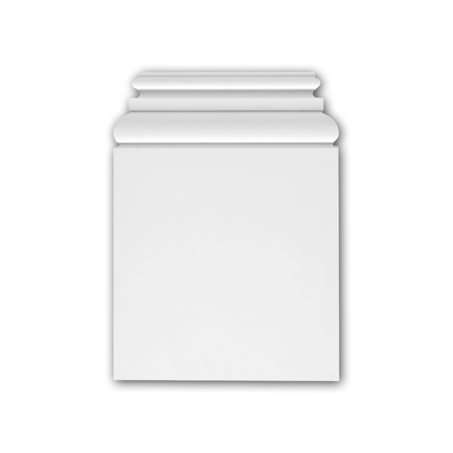 PROFHOME 123200 Pilaster Sockel Zierelement Flachsäule Wandsäule, 38 cm x 54 cm x 8,5 cm Weiß