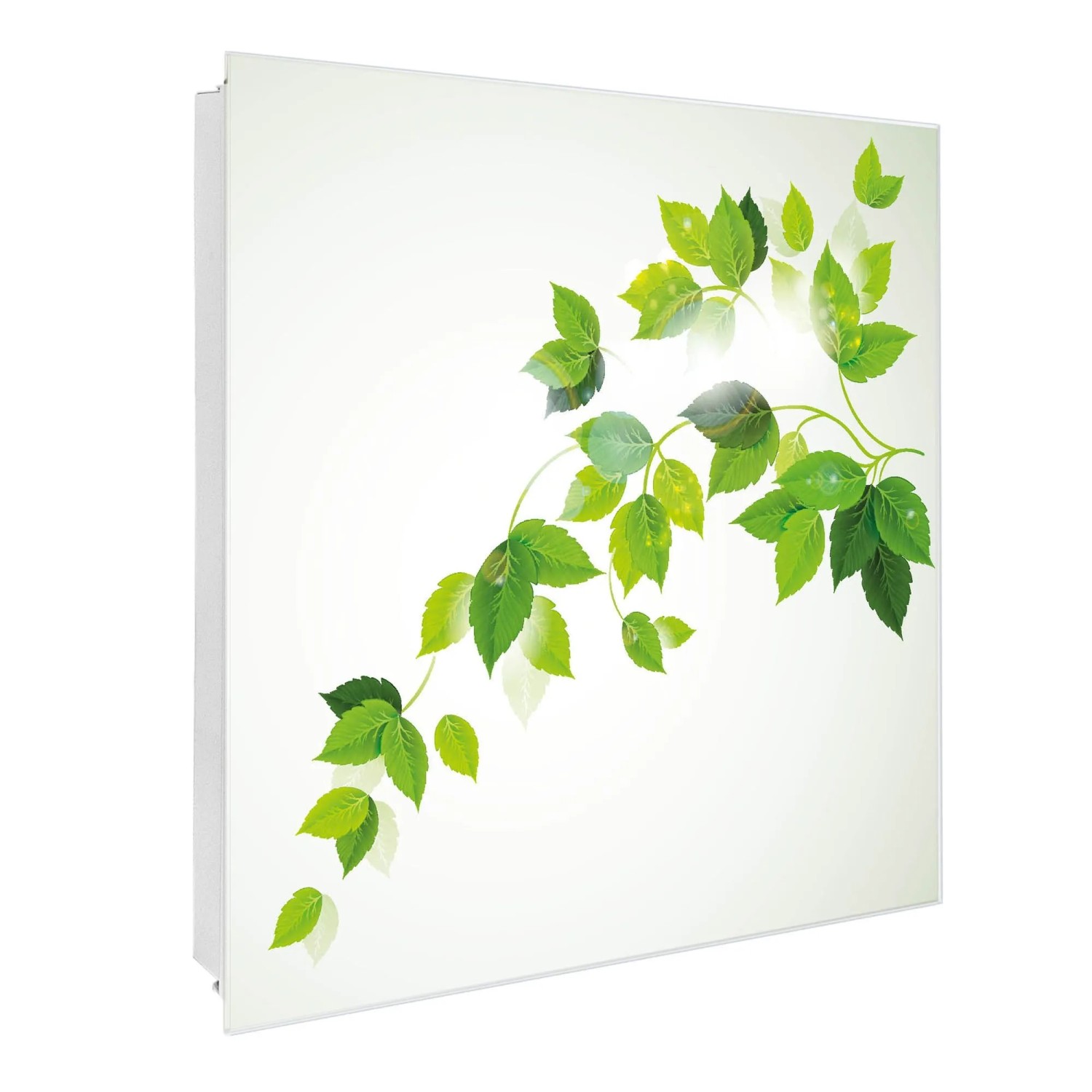 Banjado Großer Schlüsselkasten Glas 30x30cm Weiß Scharnier Links 50 Haken B günstig online kaufen