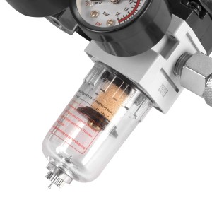 STAHLWERK Druckschalter mit Manometer und Wasserabscheider für Kompressoren.