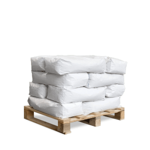 Palette mit 12 weißen Säcken Galamio Aquariensand 25kg. Feiner Quarzsand für Aquarien, Terrarien und Garten.