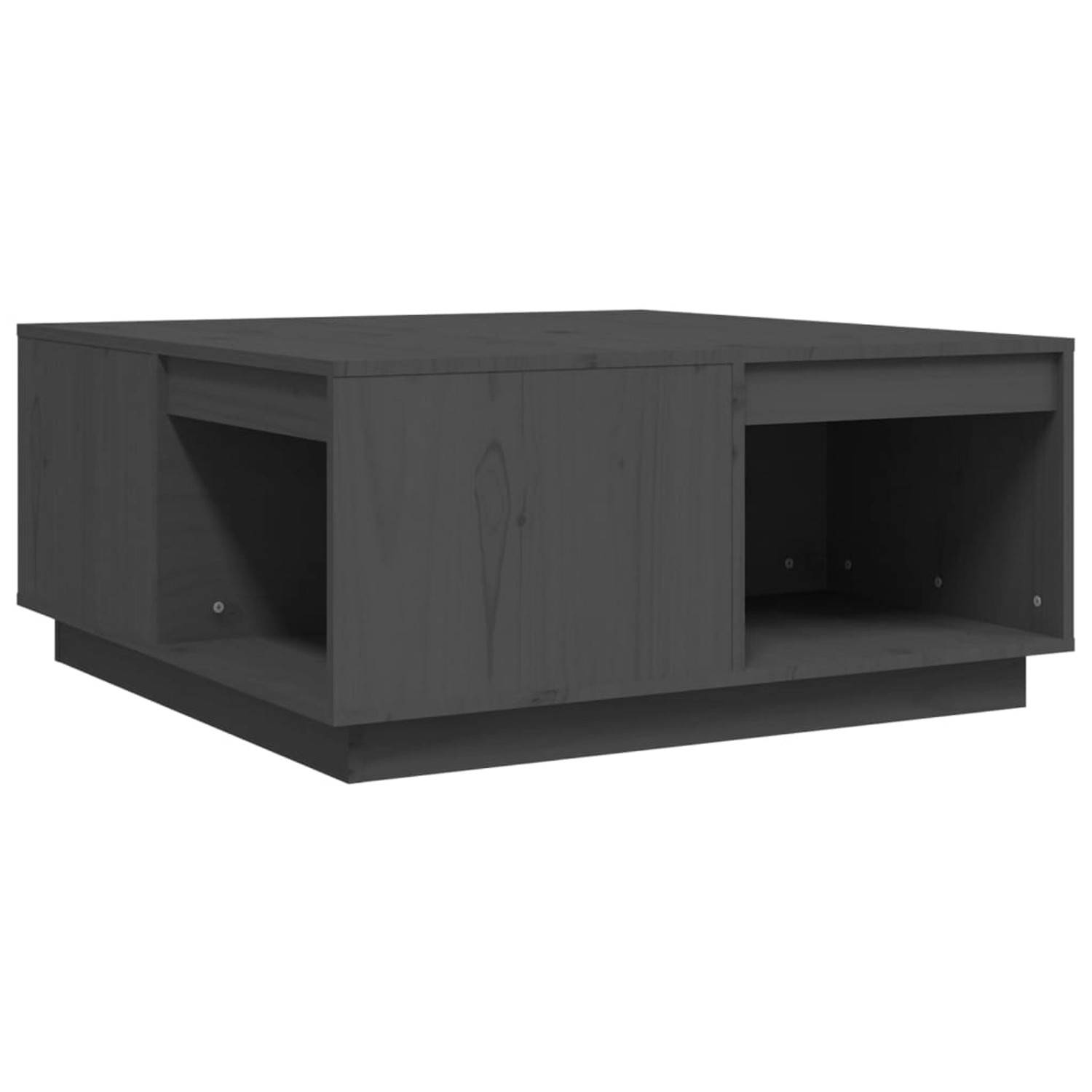 Vidaxl Couchtisch Grau 80x81x36,5 Cm Massivholz Kiefer günstig online kaufen