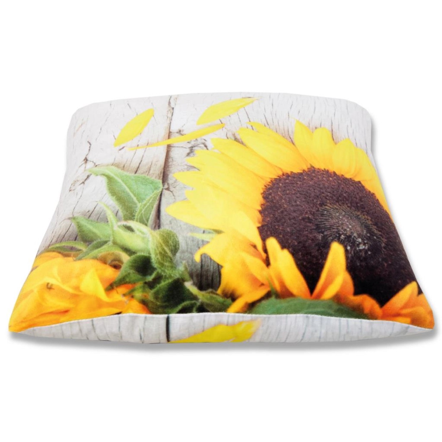 Bestlivings Kissenhülle 2er-Pack mit Sonnenblumen-Fotodruck, 40x40 cm. Dekokissen für Sofa, Bett oder Garten.