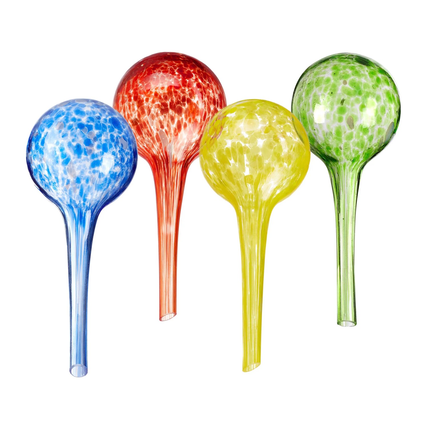 Relaxdays Bewässerungskugeln Glas Bunt 4er Set 15 cm x 6 cm 60 g