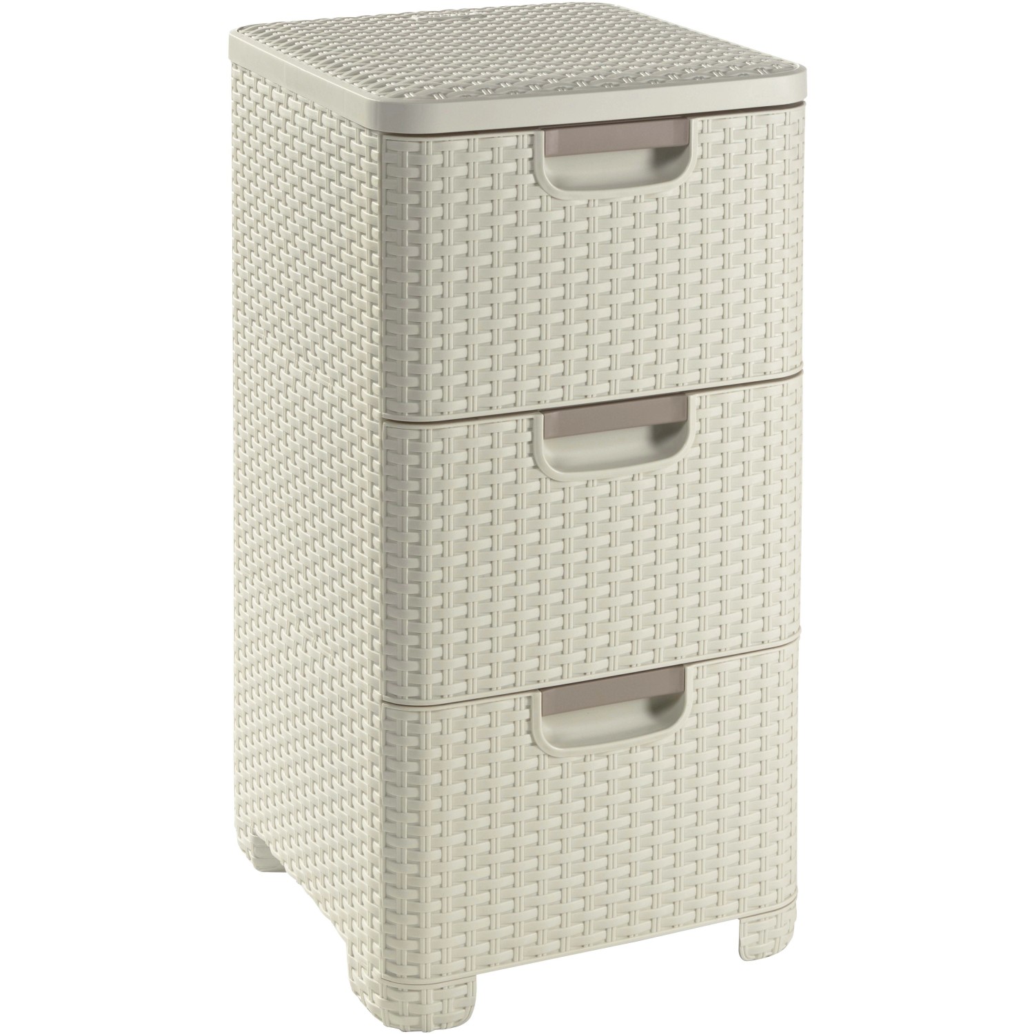 Thumbnail - Schubladenturm Curver Style Creme 3 x 14 l