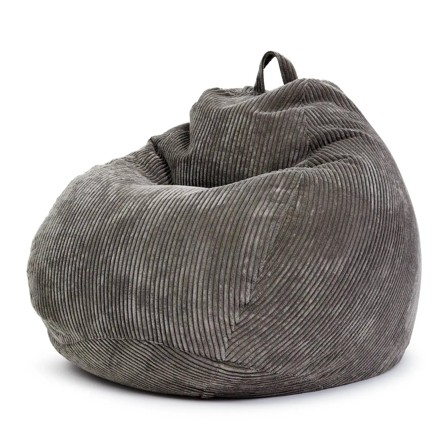 Green Bean Sitzsack Scoop 90 x 110 cm Waschbarer Bezug mit EPS-Perlen-Füllung Anthrazit