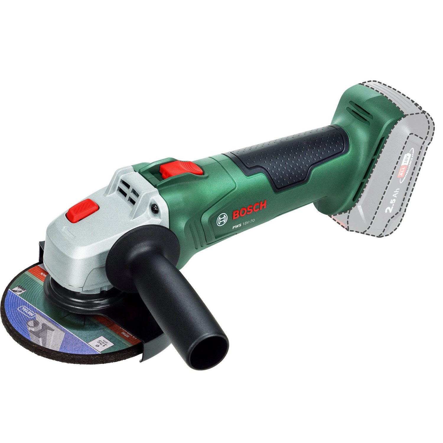Bosch Akku-Winkelschleifer PWS 18V-70 Solo günstig online kaufen