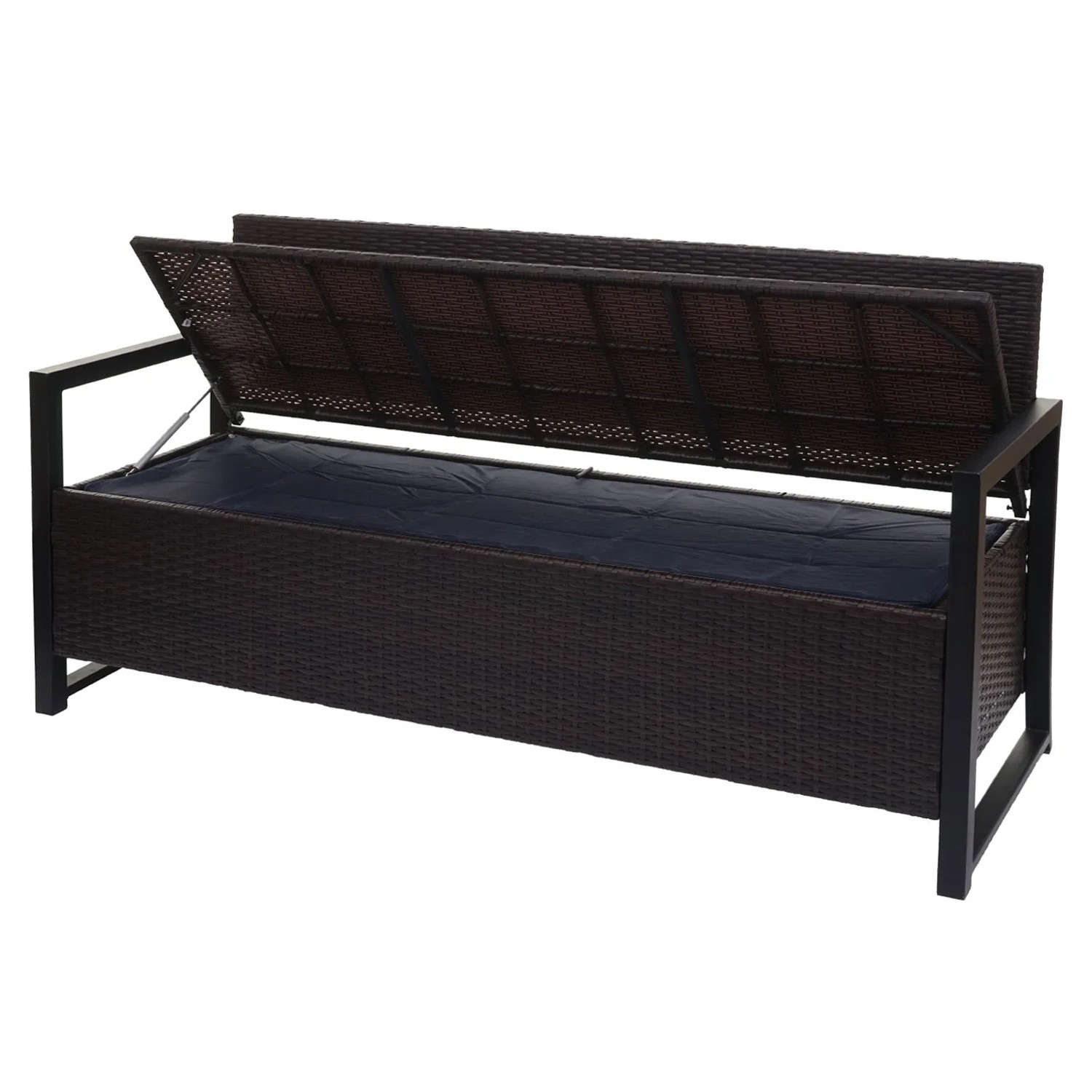 MCW Poly-Rattan 3er Sitzbank F39 Braun Kissen Schwarz kaufen bei OBI