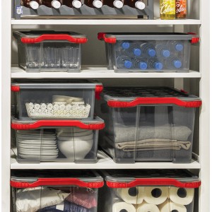 Rotho Box Evo Total mit Rädern 65 l Rot