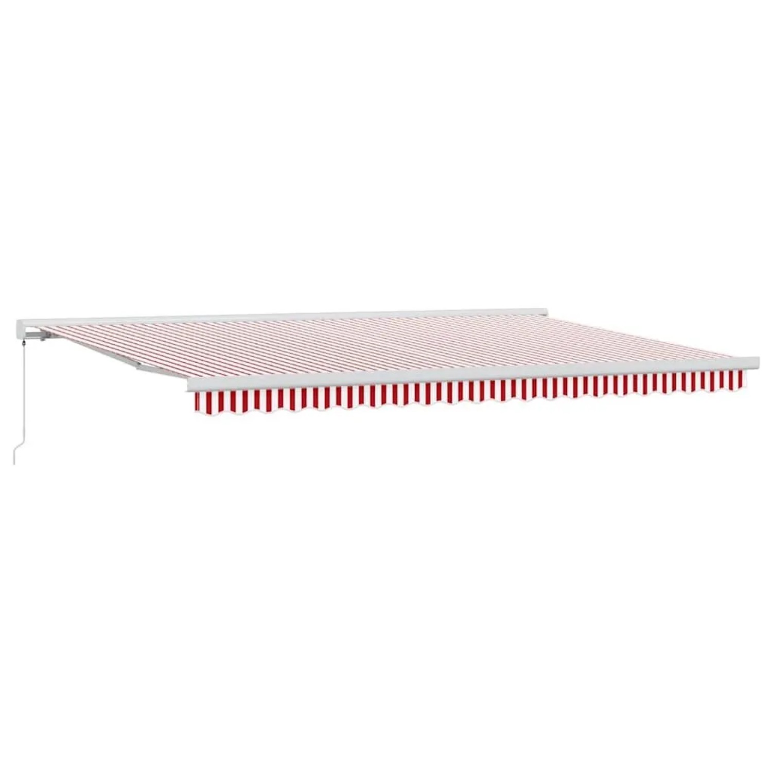 vidaXL Einziehbare Markise Rot und Weiß 500 x 300 cm Stoff und Metall 3331273