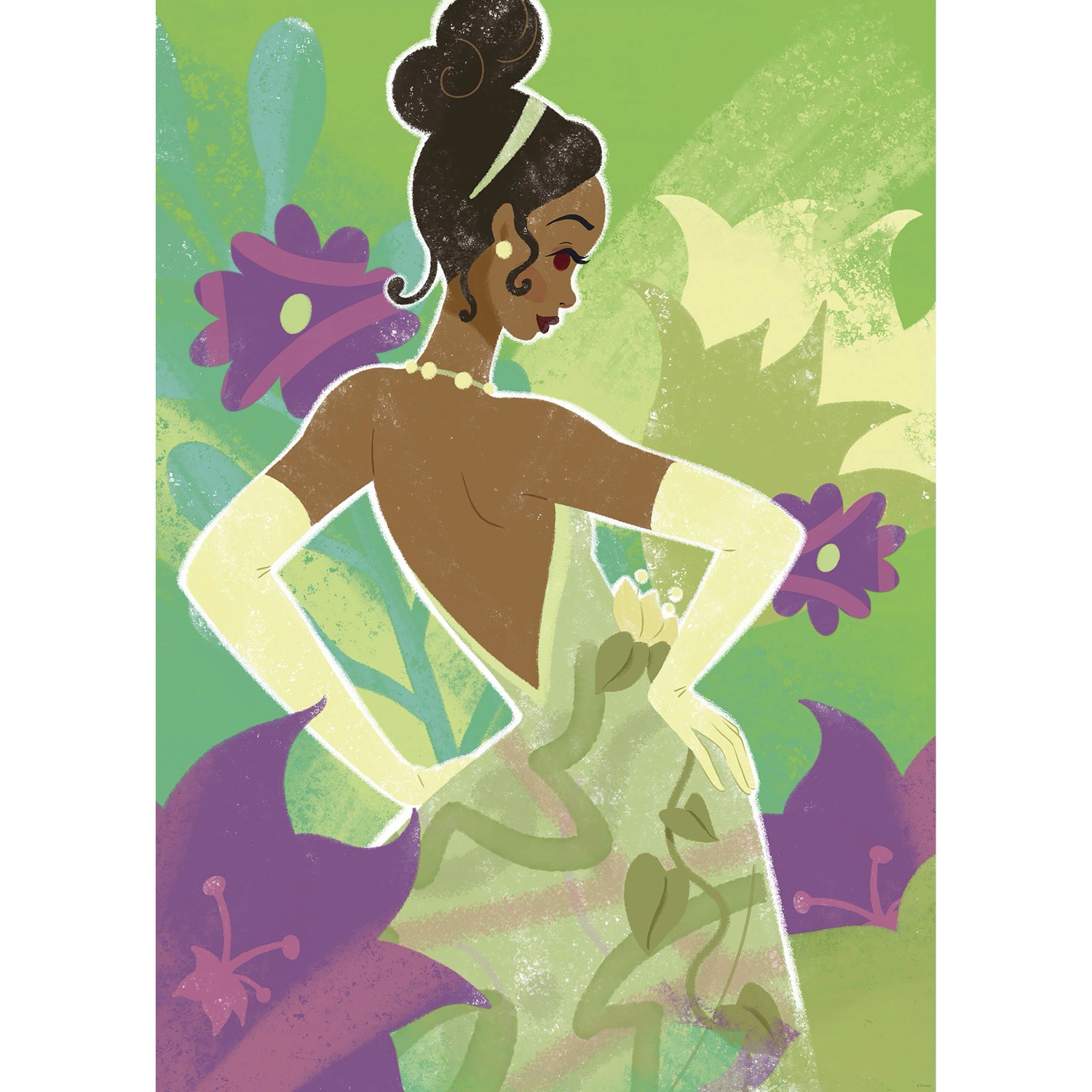 Komar Wandbild Disney Princess Tiana in Green 50 cm x 70 cm günstig online kaufen