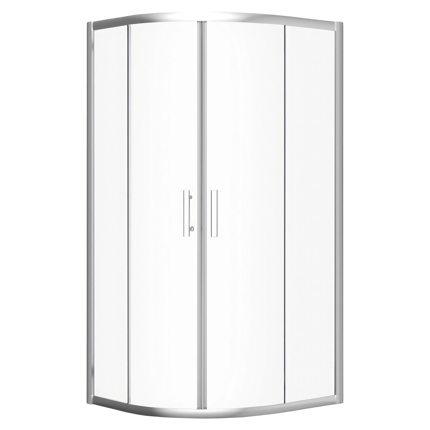 Bad Land Duschkabine Viertelkreis HELA Chrom 80x80 190 cm Transparent Glas